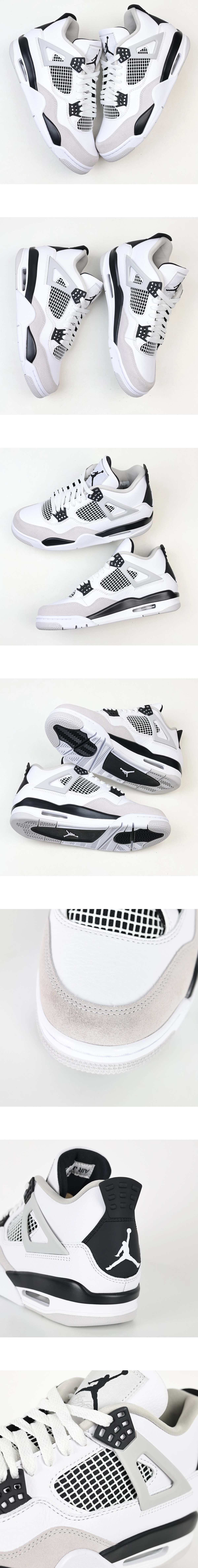 [AIR JORDAN] 에어조던 4레트로 화이트/블랙 DH6927-111 남성용(LJR)