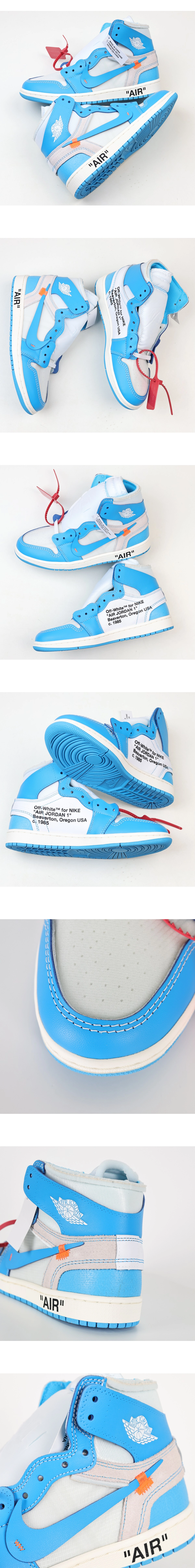 [AIR JORDAN] 오프화이트 X 에어조던1 The Ten UNC 파우더블루 AQ0818-148 남성용(LJR)