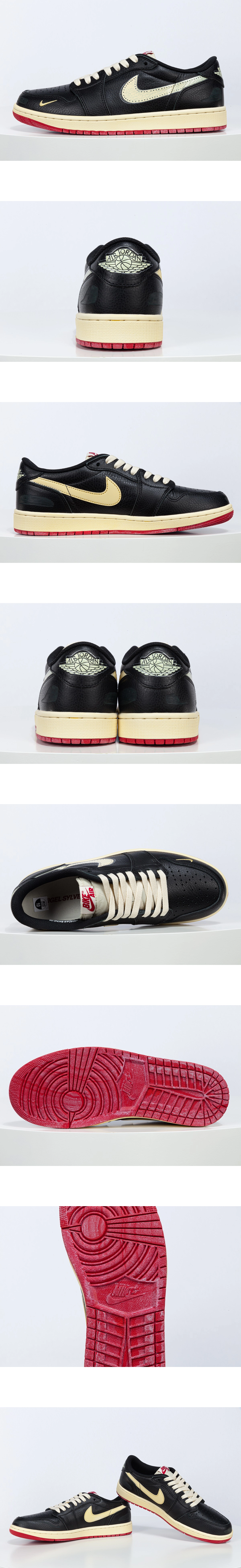 [AIR JORDAN] 에어조던 1x 나이젤 실베스터 레트로 로우 OG 블랙 IB8958-001 남성용(X）