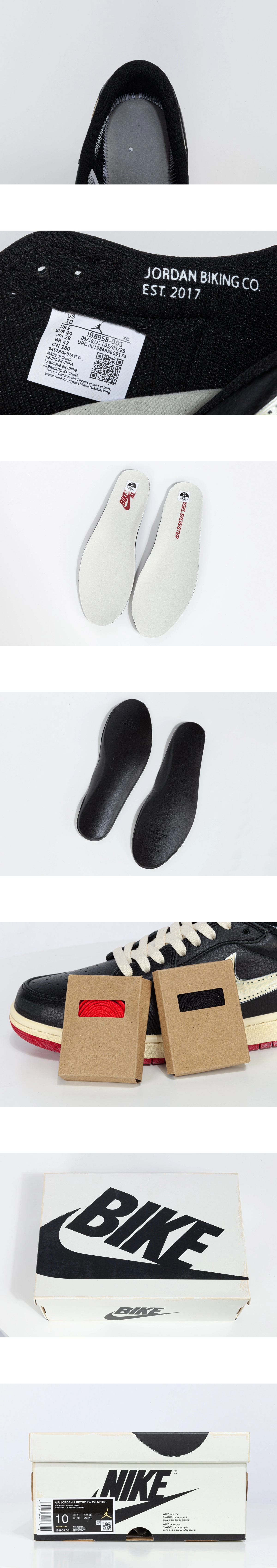 [AIR JORDAN] 에어조던 1x 나이젤 실베스터 레트로 로우 OG 블랙 IB8958-001 남성용(X）