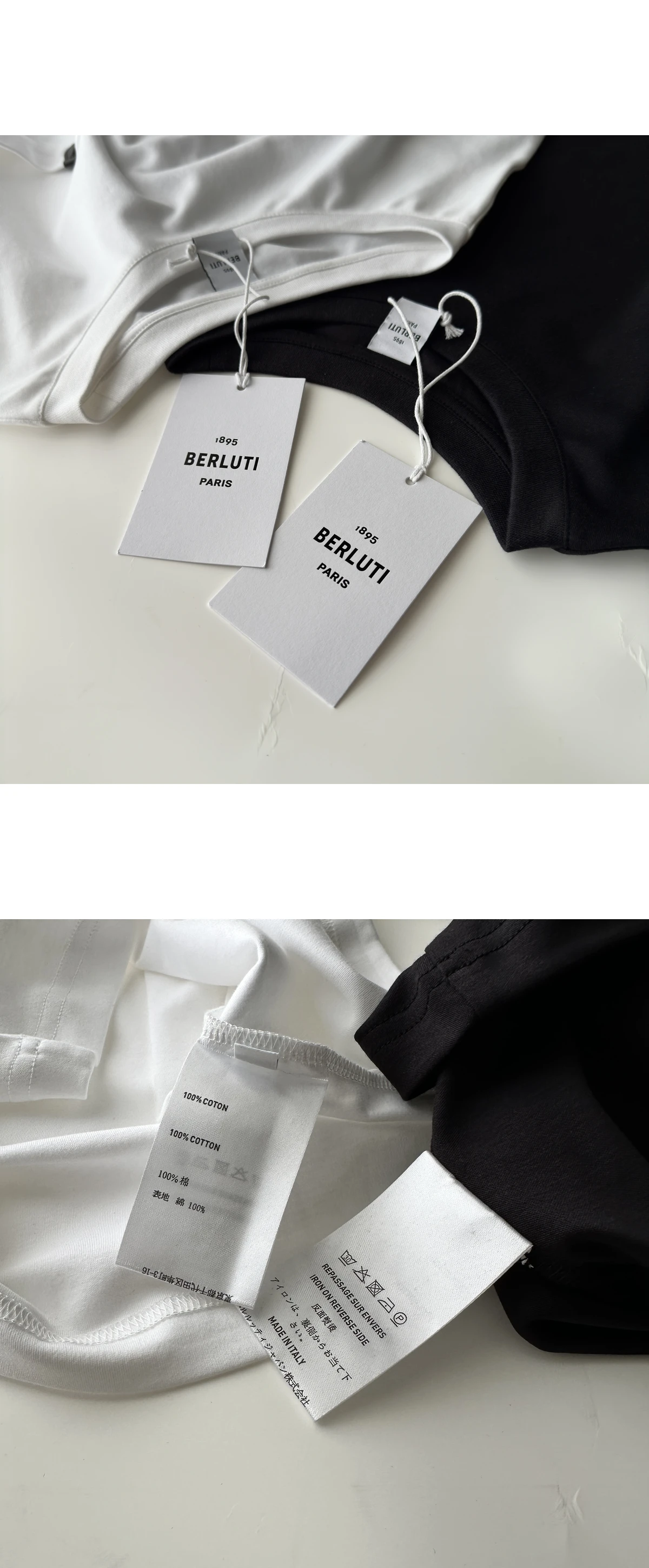 [BERLUTI] 남성 벨루티 레더 디테일 포켓 티셔츠