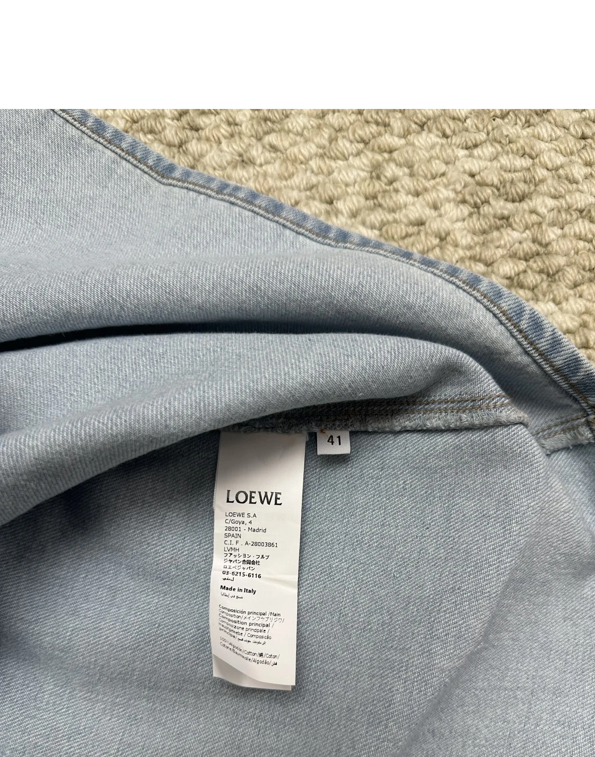 [LOEWE] 로에베 파울로 이비자 애너그램 데님 쇼트슬리브 셔츠