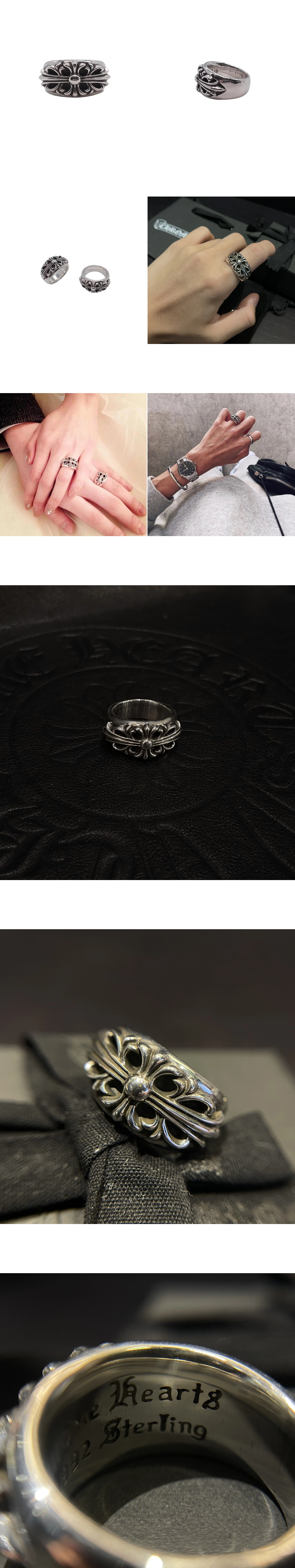 [Chrome Hearts] 크롬하츠 플로랄크로스 링