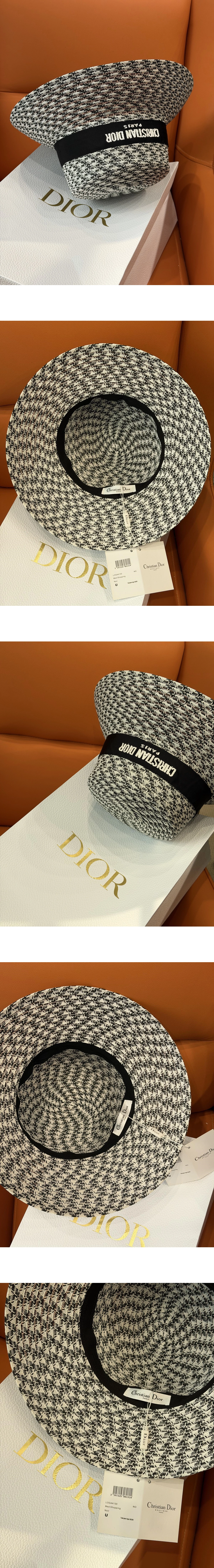 [DIOR] 디올 D-bobby 하운드스투스 버킷햇 스트로우 모자 42PDP924G180-C920