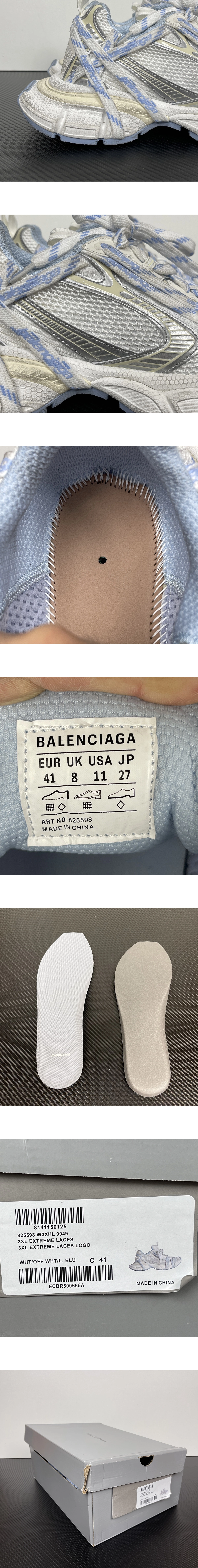 [BALENCIAGA] 발렌시아가 3XL 익스트림 레이스 로고 스니커즈 라이트블루 825589W3XHL9949 남녀공용 (XA)