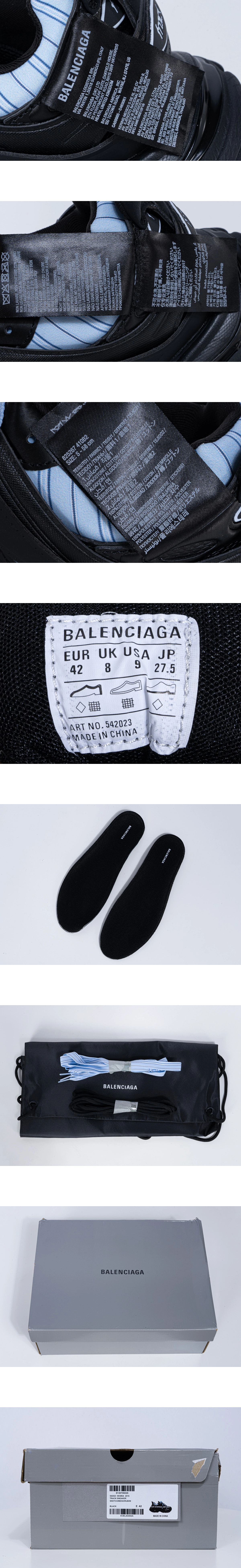 [BALENCIAGA] 발렌시아가 트랙 셔츠 스니커즈 블랙/블루 542023WTRSH1040 남녀공용 (OK)