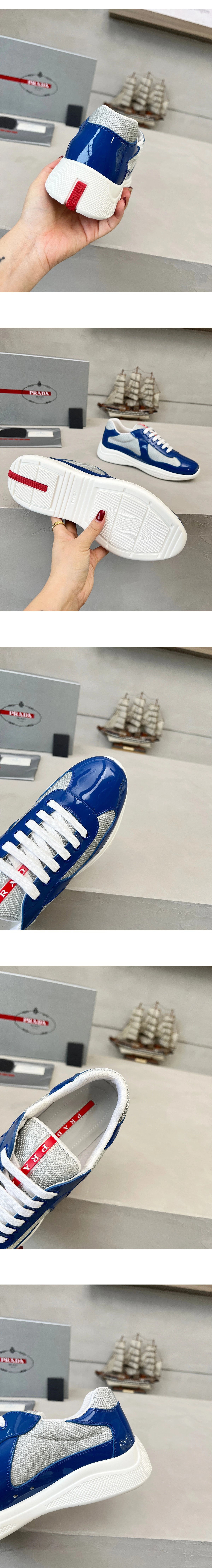 [PRADA] 프라다 America's Cup 아메리카 컵 테크니컬 패브릭 스니커즈 코발트블루/실버 4E3400_ASZ_F0J3X_F_G000 남녀공용