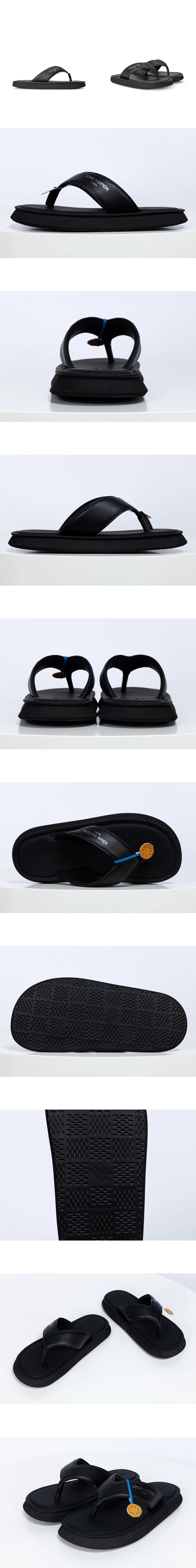 [LOUIS VUITTON] 루이비통 플립플랍샌들 블랙 1AK7UG