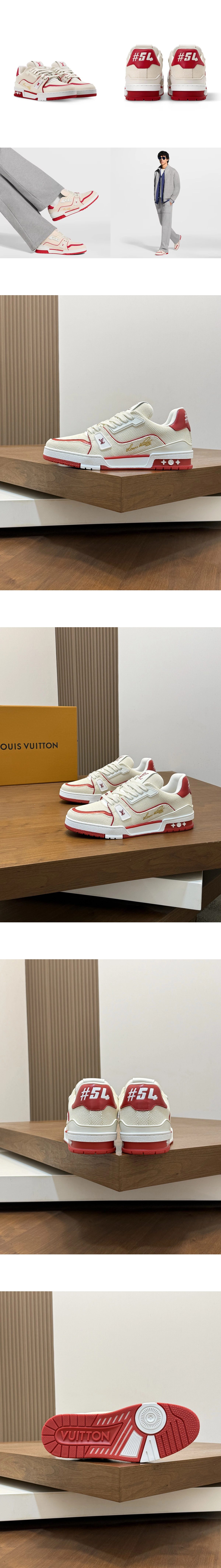 [LOUIS VUITTON] 루이비통 LV 트레이너 스니커즈 레드 1AK88S 남성용