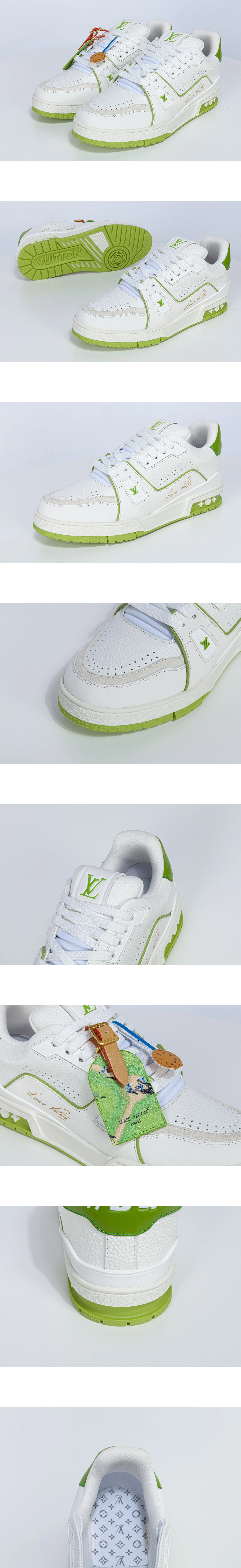 [LOUIS VUITTON] 루이비통 Trainer 트레이너 스니커즈 그린 1AKRAI 남녀공용