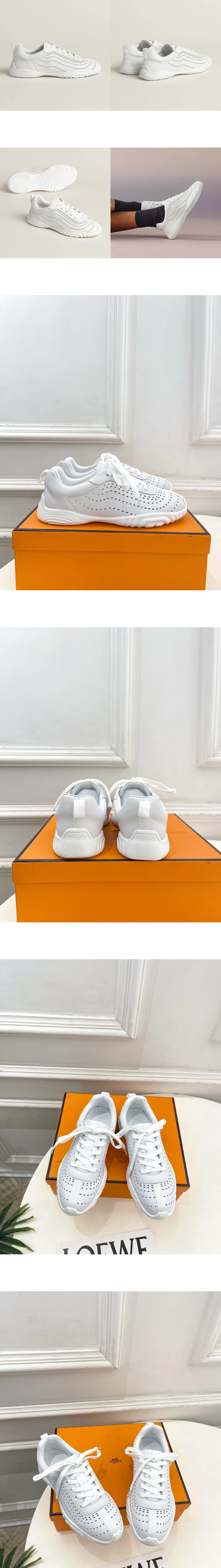[Hermes] 에르메스 네온 스니커즈 화이트 H262154Z 90 남녀공용