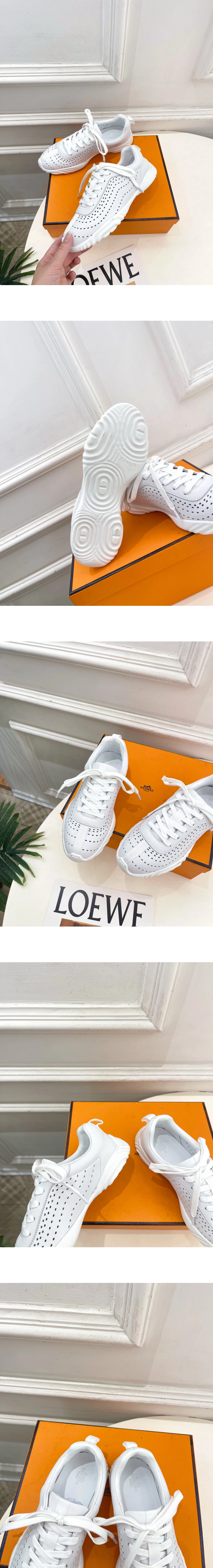 [Hermes] 에르메스 네온 스니커즈 화이트 H262154Z 90 남녀공용