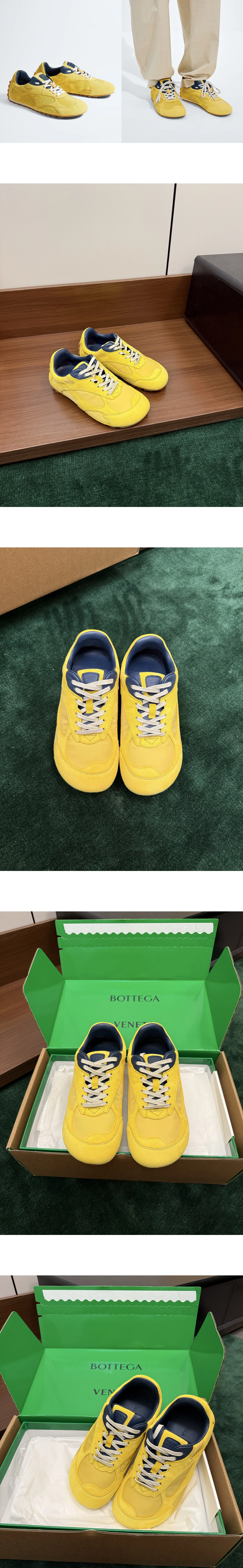 [BOTTEGA VENETA] 보테가베네타 오르빗 플래시 스웨이드 나일론 스니커즈 엘로우/블루 867921V3MS27386 남녀공용