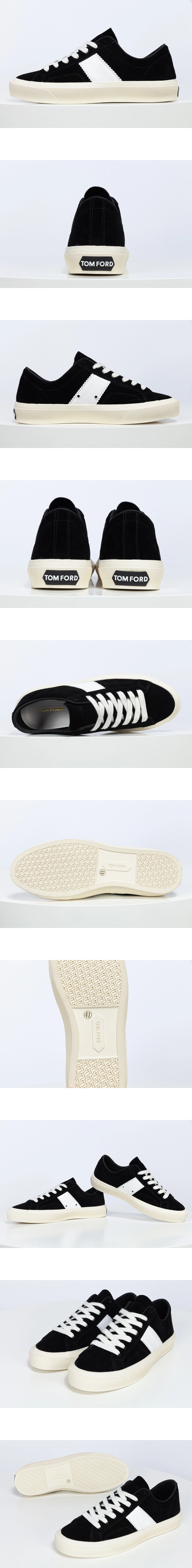 [TOM FORD] 톰포드 Cambridge 캠브리지 스웨이드 로우탑스니커즈 블랙 J0974-LCL046N-5N004