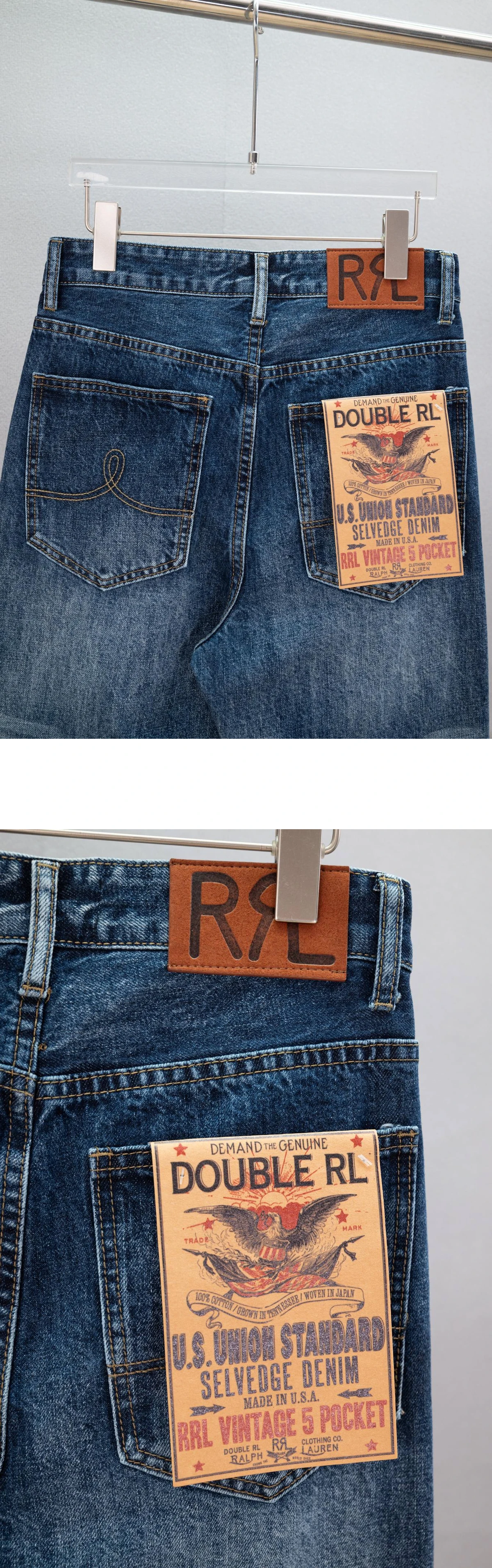 [Ralph Lauren] 랄프로렌 RRL (더블알엘) 스트레이트핏 힐스뷰 셀비지 진 힐스뷰 워시 / WOVEN IN JAPEN