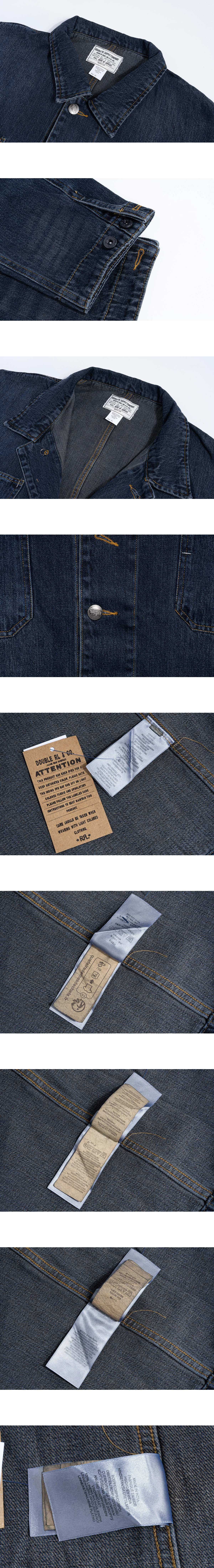 [Ralph Lauren] 랄프로렌 RRL (더블알엘) 데님 초어 자켓 다크 인디고