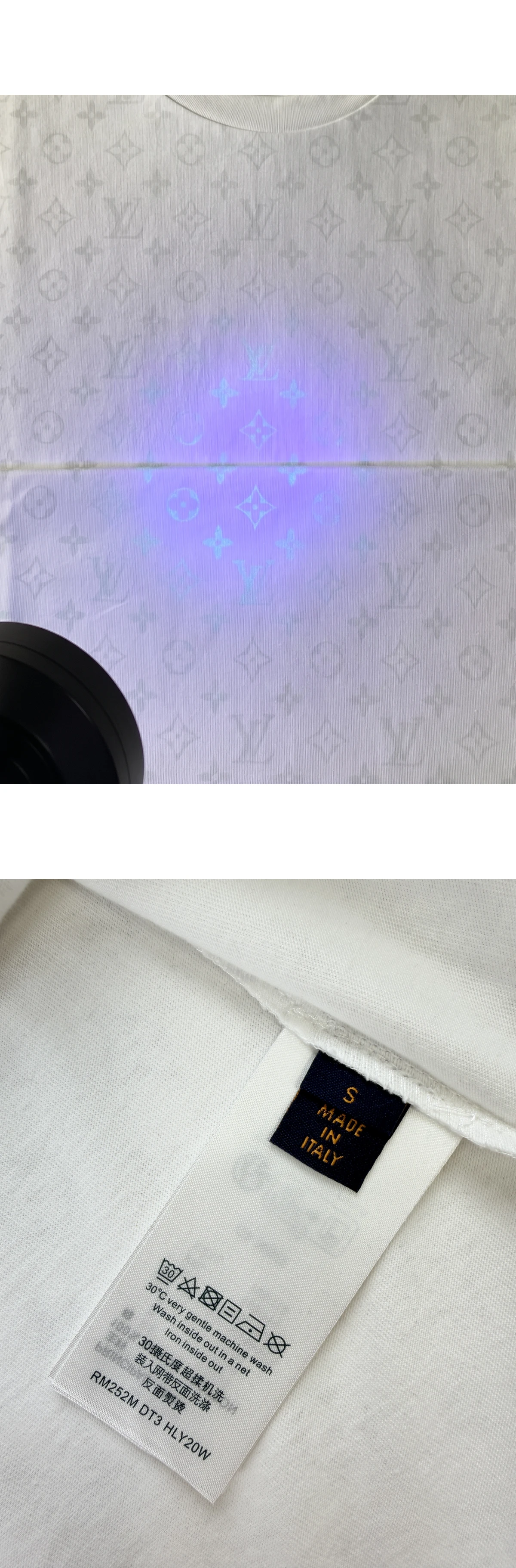 [LOUIS VUITTON] 루이비통 모노그램 파이어플라이 프린티드 티셔츠 밀키 화이트