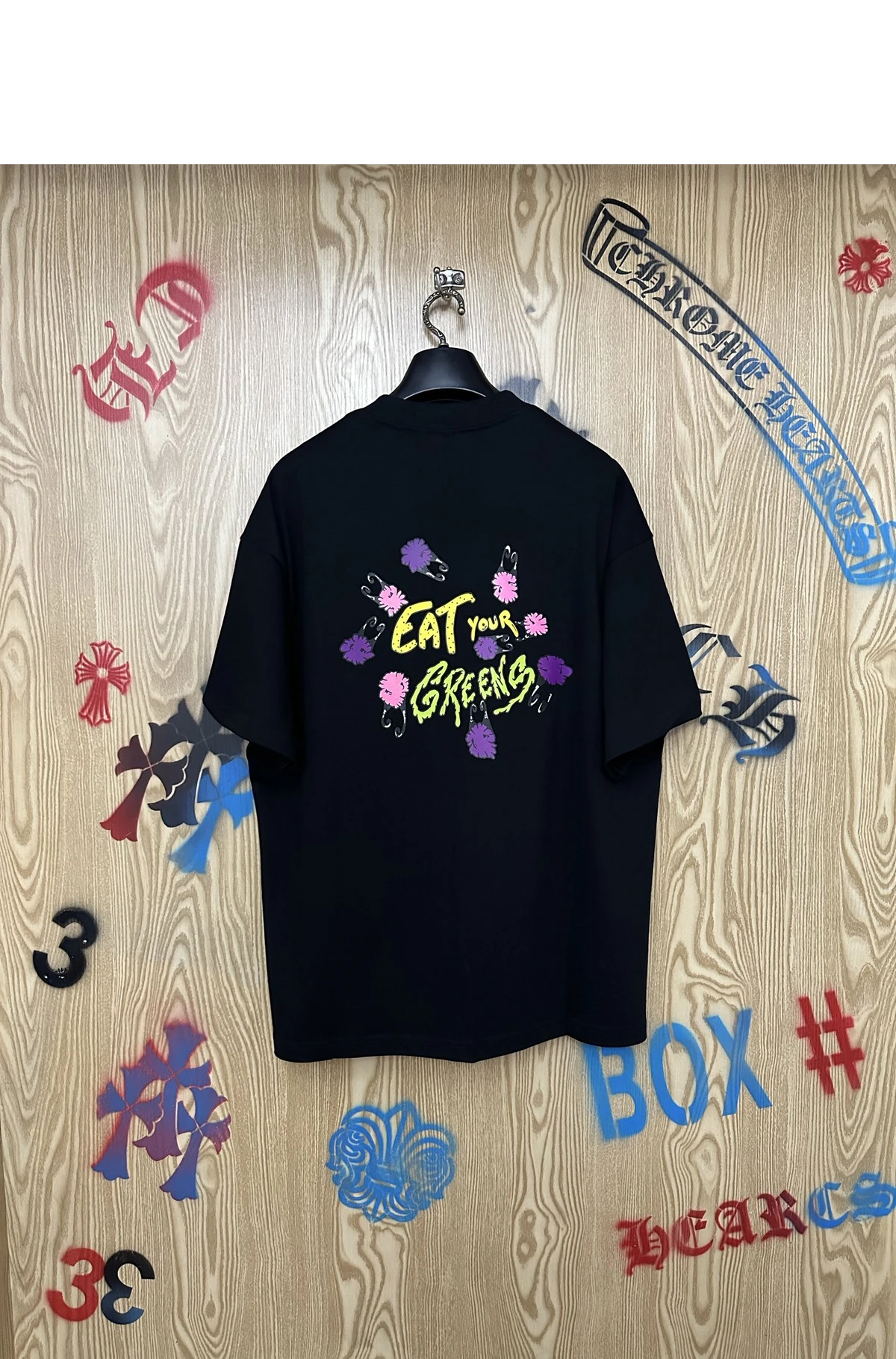 [Chrome Hearts] 크롬하츠 x 매티보이 안티 프로모 잇 유어 그린스 쇼트슬리브 블랙