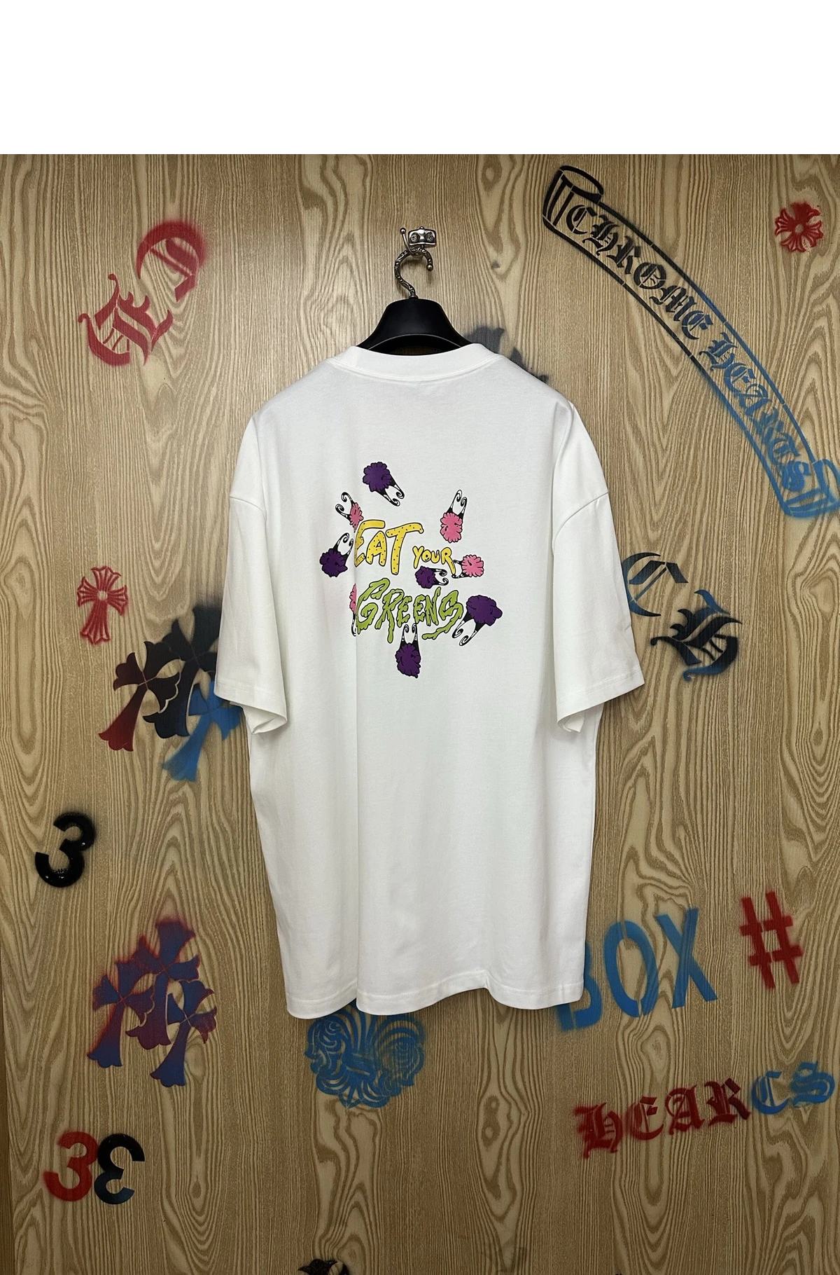 [Chrome Hearts] 크롬하츠 x 매티보이 안티 프로모 잇 유어 그린스 쇼트슬리브 화이트