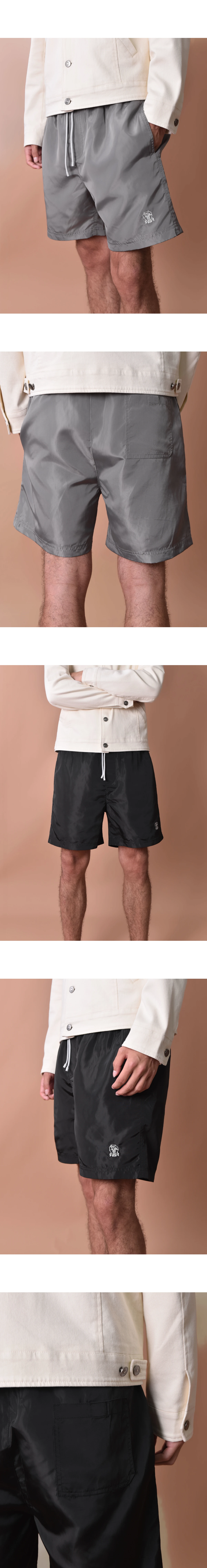 [Brunello Cucinelli] 브루넬로 쿠치넬리 로고 자수 스윔 쇼츠