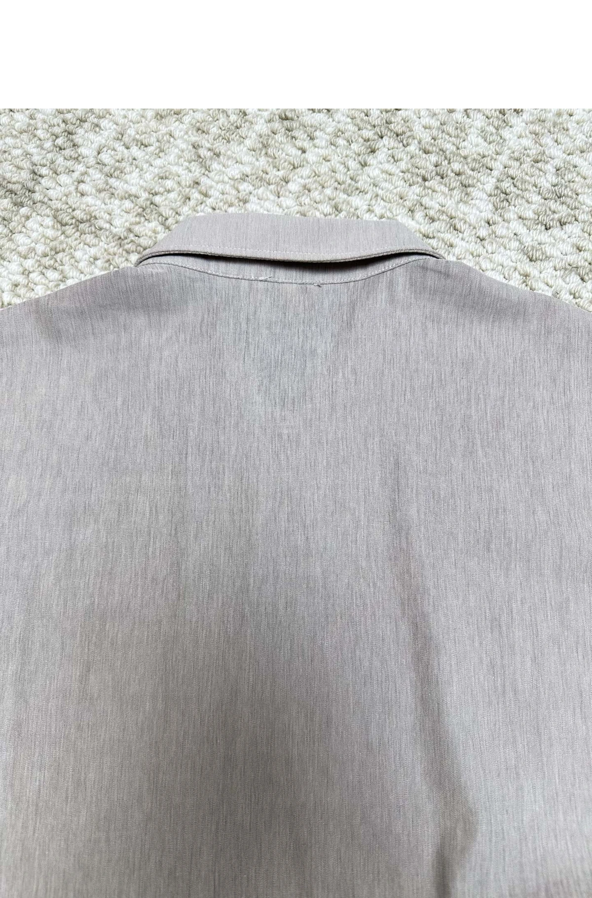 [KITON] 키톤 하드웨어 메탈 로고 코튼 린넨 블렌드 하프 지퍼 쇼트슬리브 폴로 셔츠 베이지