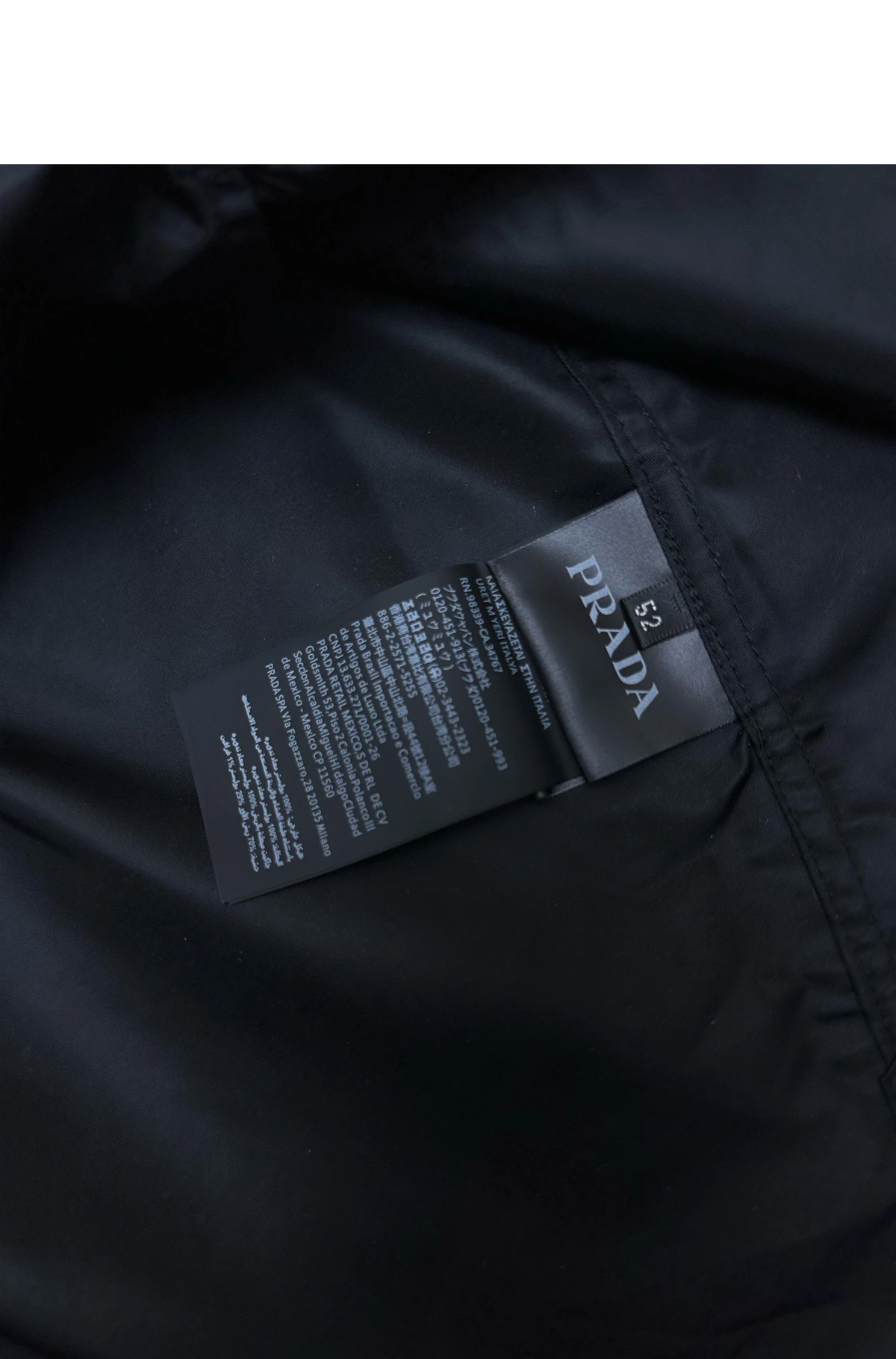 [PRADA] 프라다 트라이앵글 로고 멀티 포켓 리나일론 쇼트 슬리브 보울링 셔츠 블랙