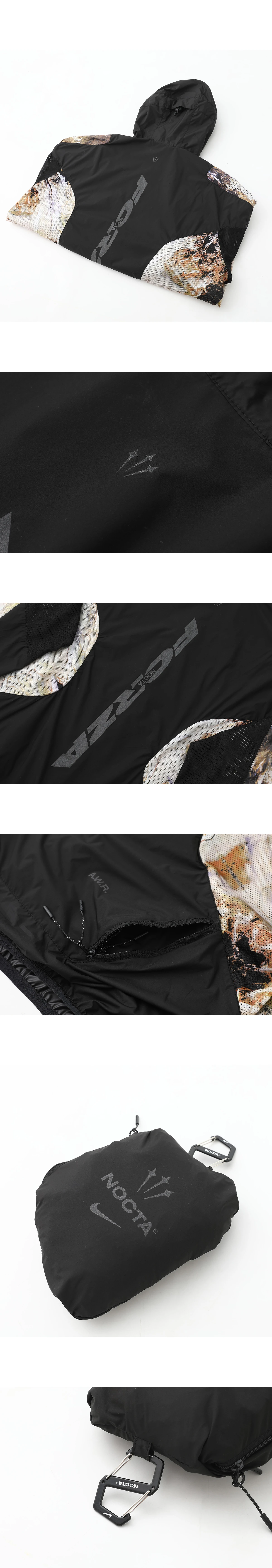 [NIKE] 나이키 x 녹타 포르자 녹타 러닝 후디드 아노락 자켓 블랙