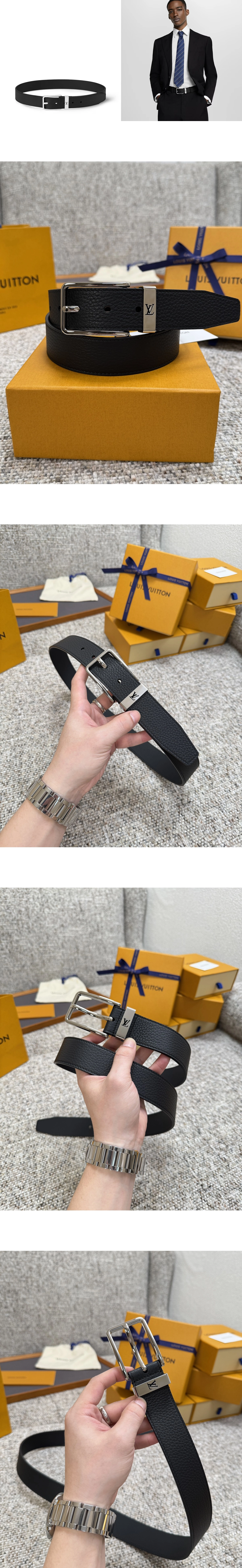 [LOUIS VUITTON] 루이비통 Pont Neuf 퐁 느프 35mm 벨트 M8202U