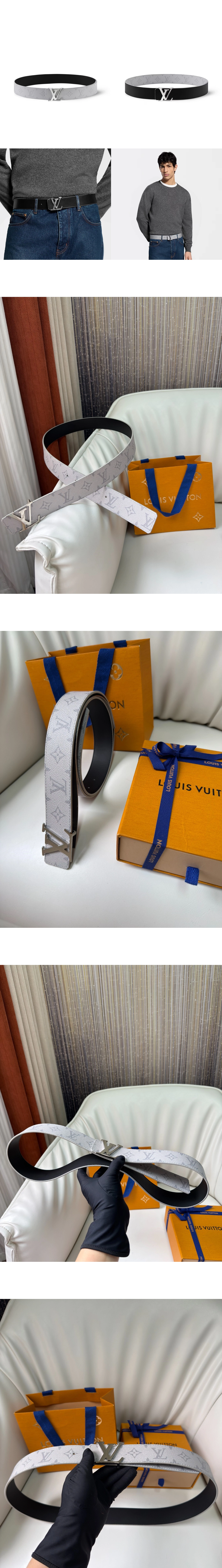 [LOUIS VUITTON] 루이비통 LV 이니셜 모노그램 리버서블 40mm 벨트 M47