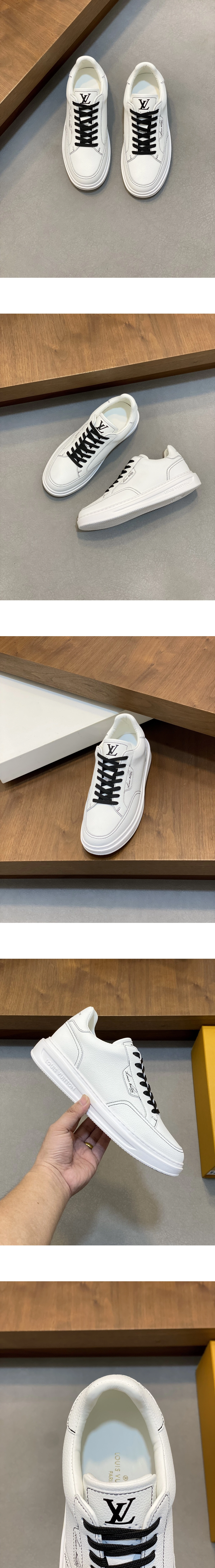 [LOUIS VUITTON] 루이비통 비버리 힐스 카프스킨 스니커즈 화이트 YS0M78ZZM 남성용