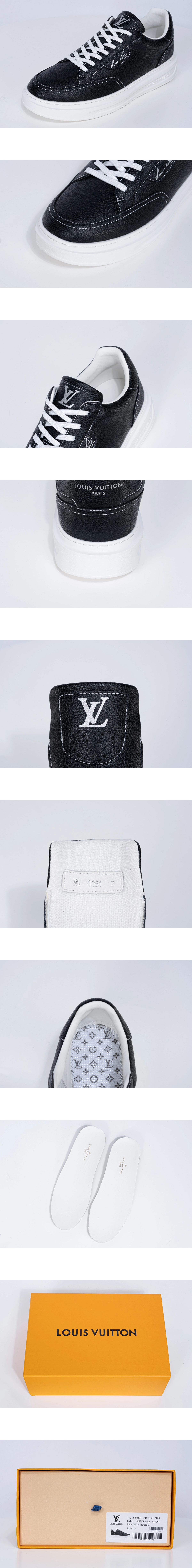 [LOUIS VUITTON] 루이비통 비버리 힐스 카프스킨 스니커즈 블랙 남성용