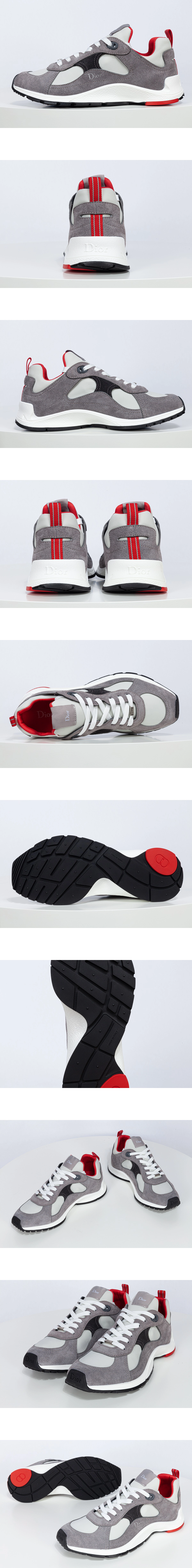 [DIOR] 디올 마일 스웨이드 스니커즈 그레이 3SN352ACU_H863 