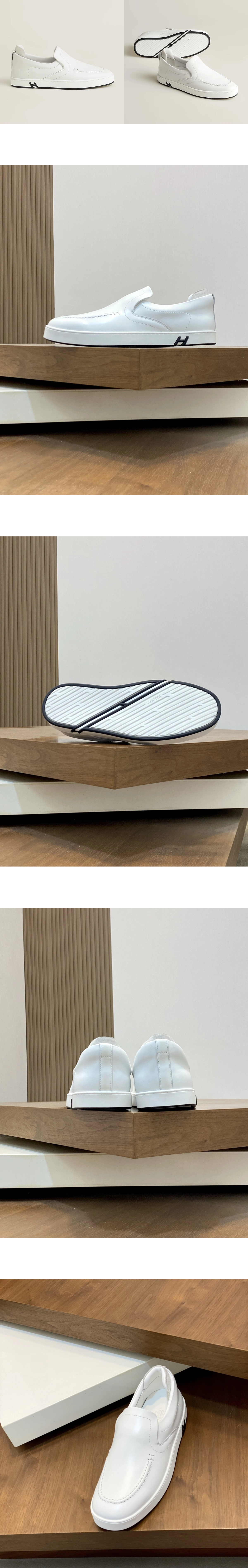 [Hermes] 에르메스 키디 슬립온 스니커즈 블랑 H251080Zv90