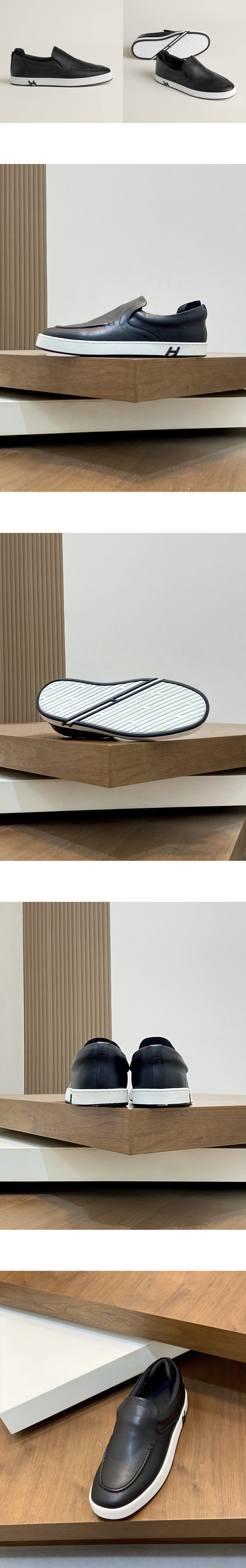 [Hermes] 에르메스 키디 슬립온 스니커즈 누아르 H251923ZH01 남성용 