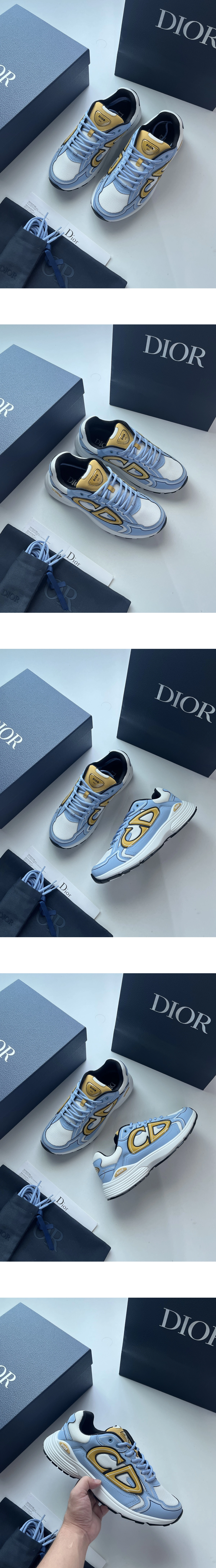 [DIOR] 디올 B30 카운트다운 테크니컬 메시 스니커즈 라이트 블루 3SN279ZRN_H018 남성용 