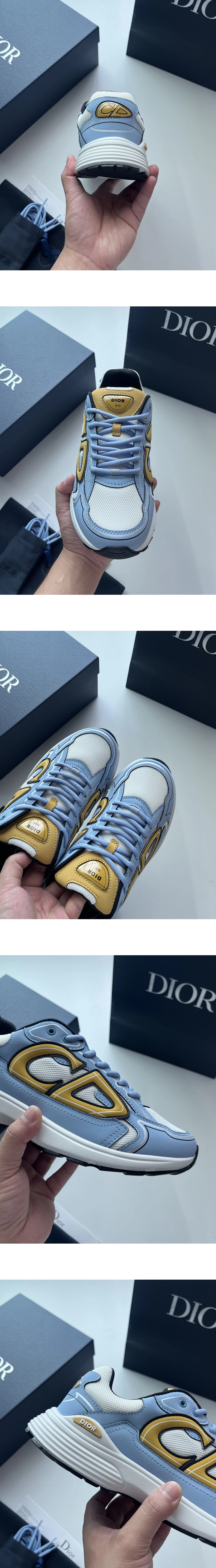 [DIOR] 디올 B30 카운트다운 테크니컬 메시 스니커즈 라이트 블루 3SN279ZRN_H018 남성용 