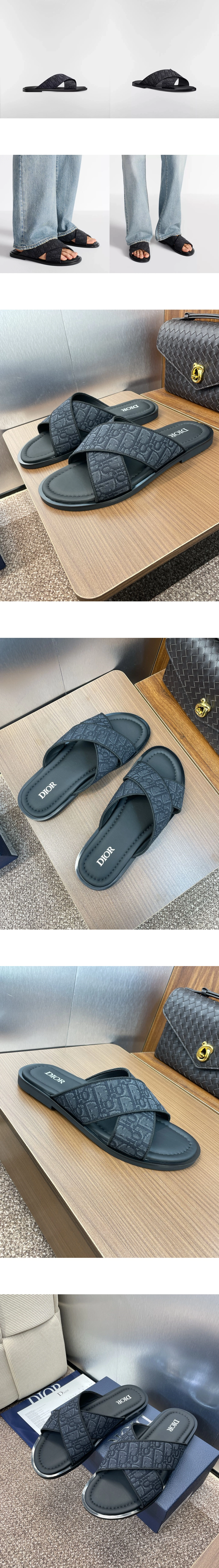 [DIOR] 디올 Alias 알리아스 오블리크 자카드 샌들3SA126ZSA-H969 남성용
