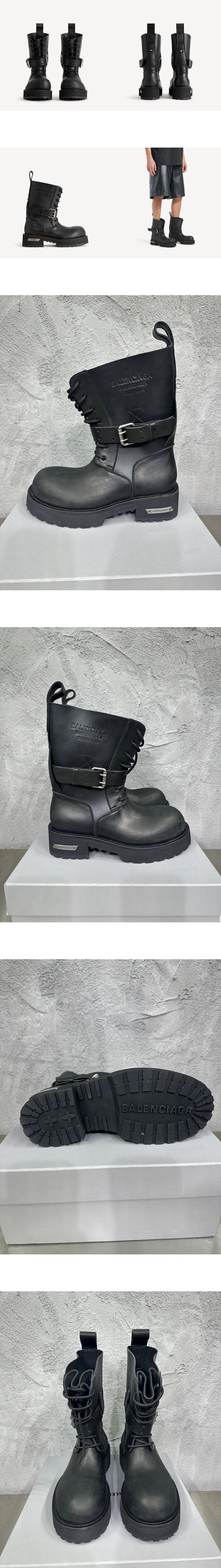 [BALENCIAGA] 발렌시아가 베놈 레이스업 부티 블랙 873427WBEQ41081