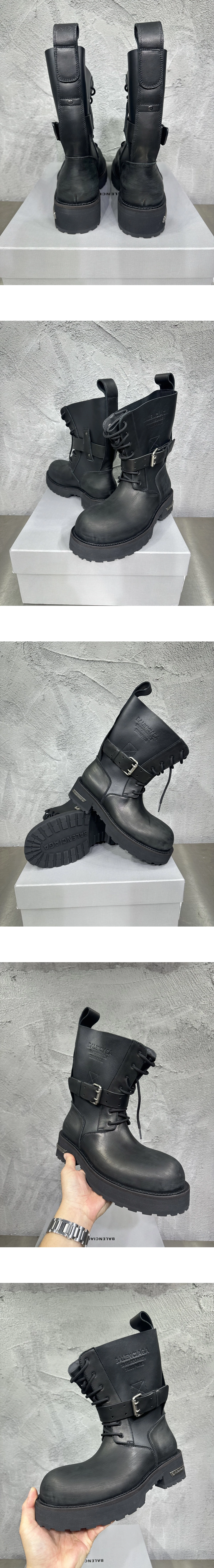 [BALENCIAGA] 발렌시아가 베놈 레이스업 부티 블랙 873427WBEQ41081