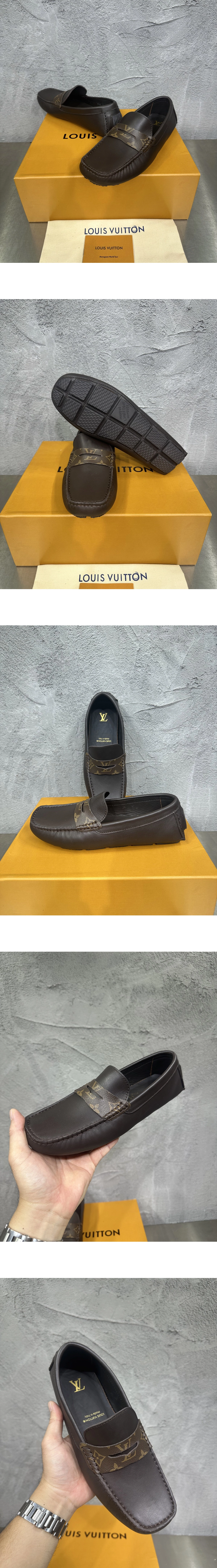 [LOUIS VUITTON] 루이비통 Monceau 몬자 플레인 카프스킨 모카신 마롱 1AIYMX