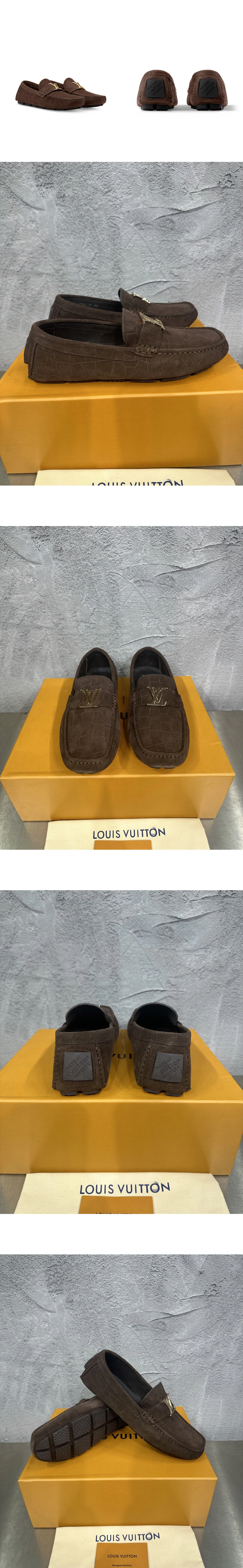 [LOUIS VUITTON] 루이비통 Monza 몬자 타이가 레더 모카신 로퍼 마롱 1AIYJO 