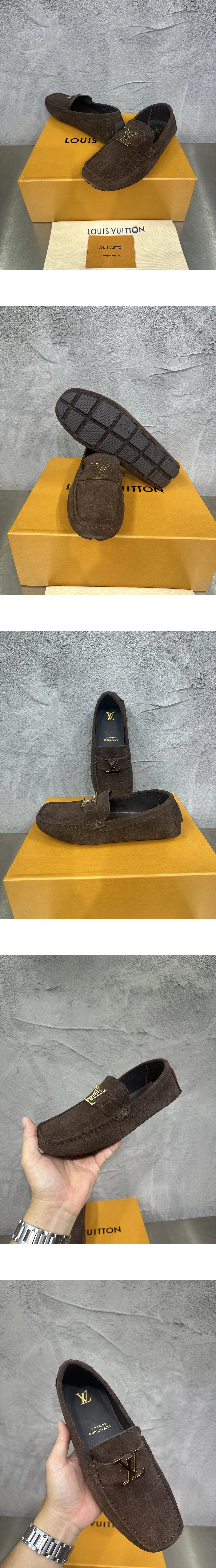 [LOUIS VUITTON] 루이비통 Monza 몬자 타이가 레더 모카신 로퍼 마롱 1AIYJO 