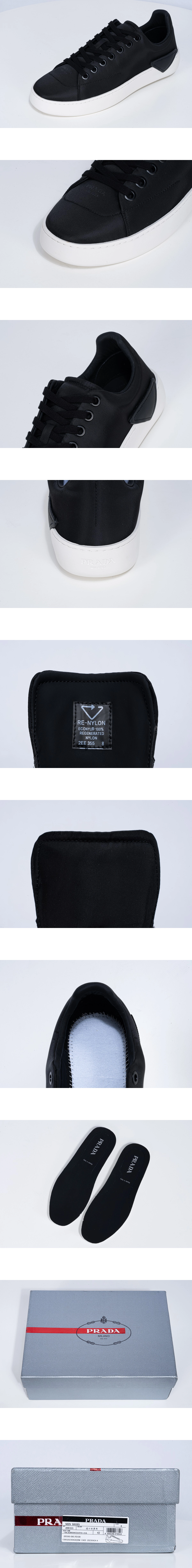 [PRADA] 프라다 코트 리나일론 스니커즈 블랙 2EE483_3LFV_F0632_F_G000 남성용