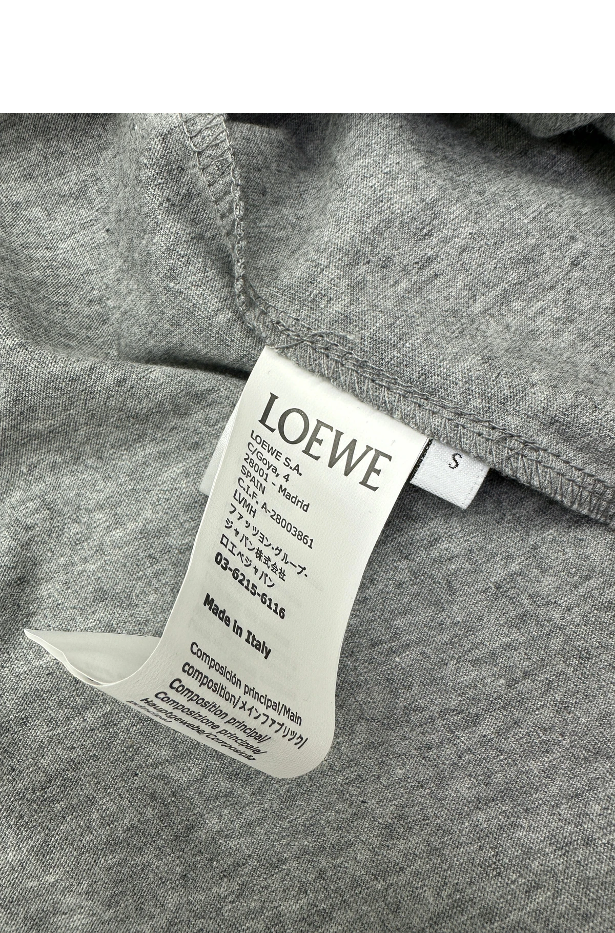 [LOEWE] 로에베 x 루이스 웨인 엠브로이더리 롱슬리브 티셔츠 그레이 멜란지