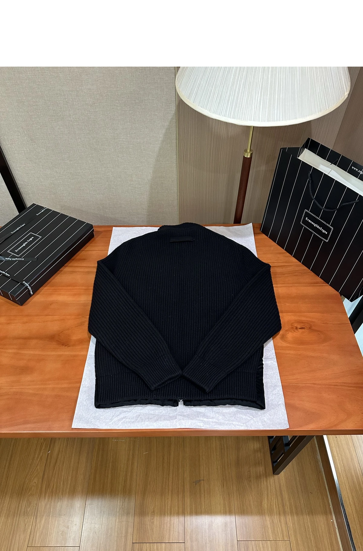 [ZEGNA] 제냐 오아시 캐시미어 패딩 다운 니트 믹스 자켓 블랙