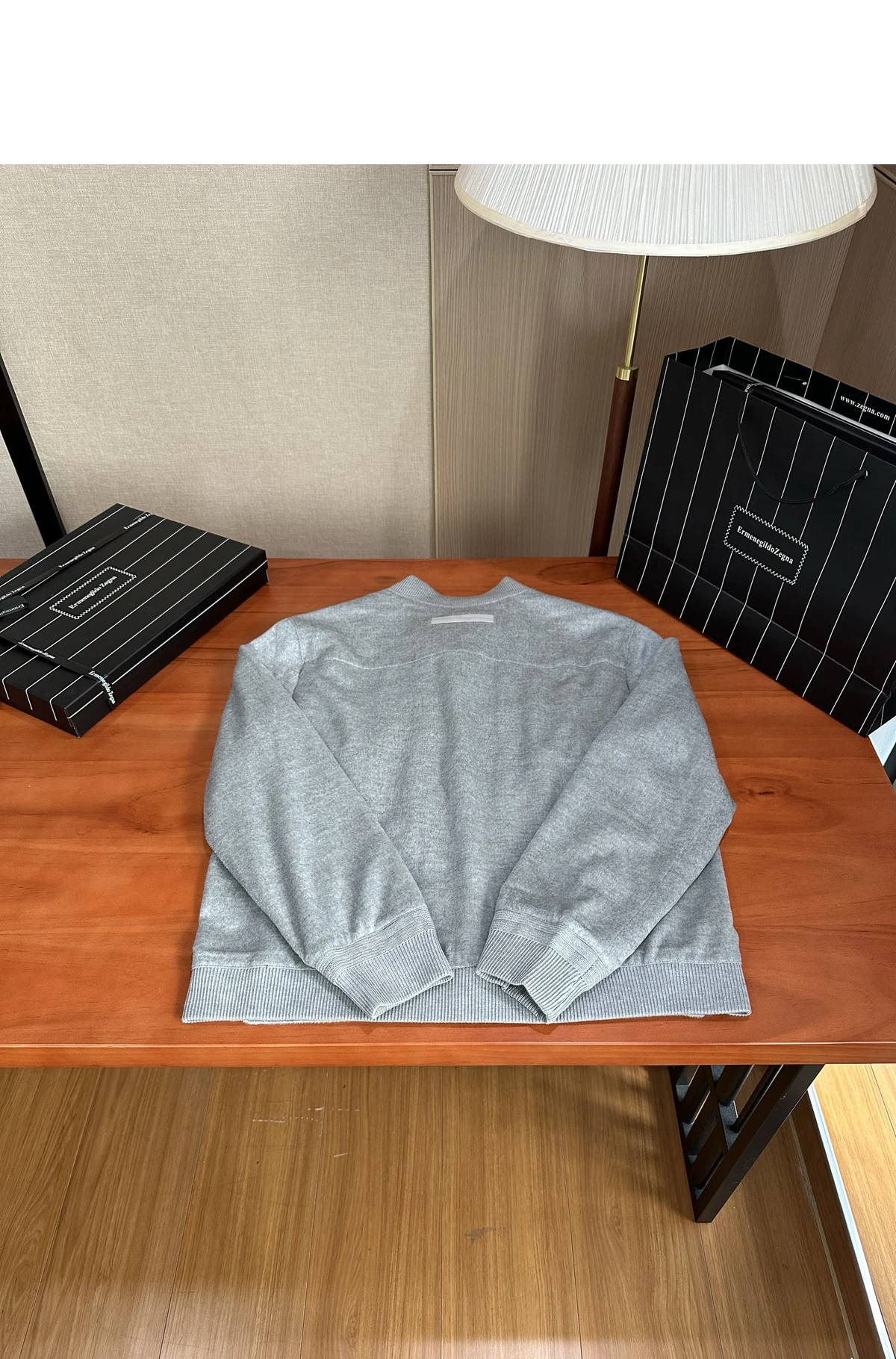 [ZEGNA] 제냐 오아시 캐시미어 엘리먼츠 봄버 자켓 그레이 멜란지