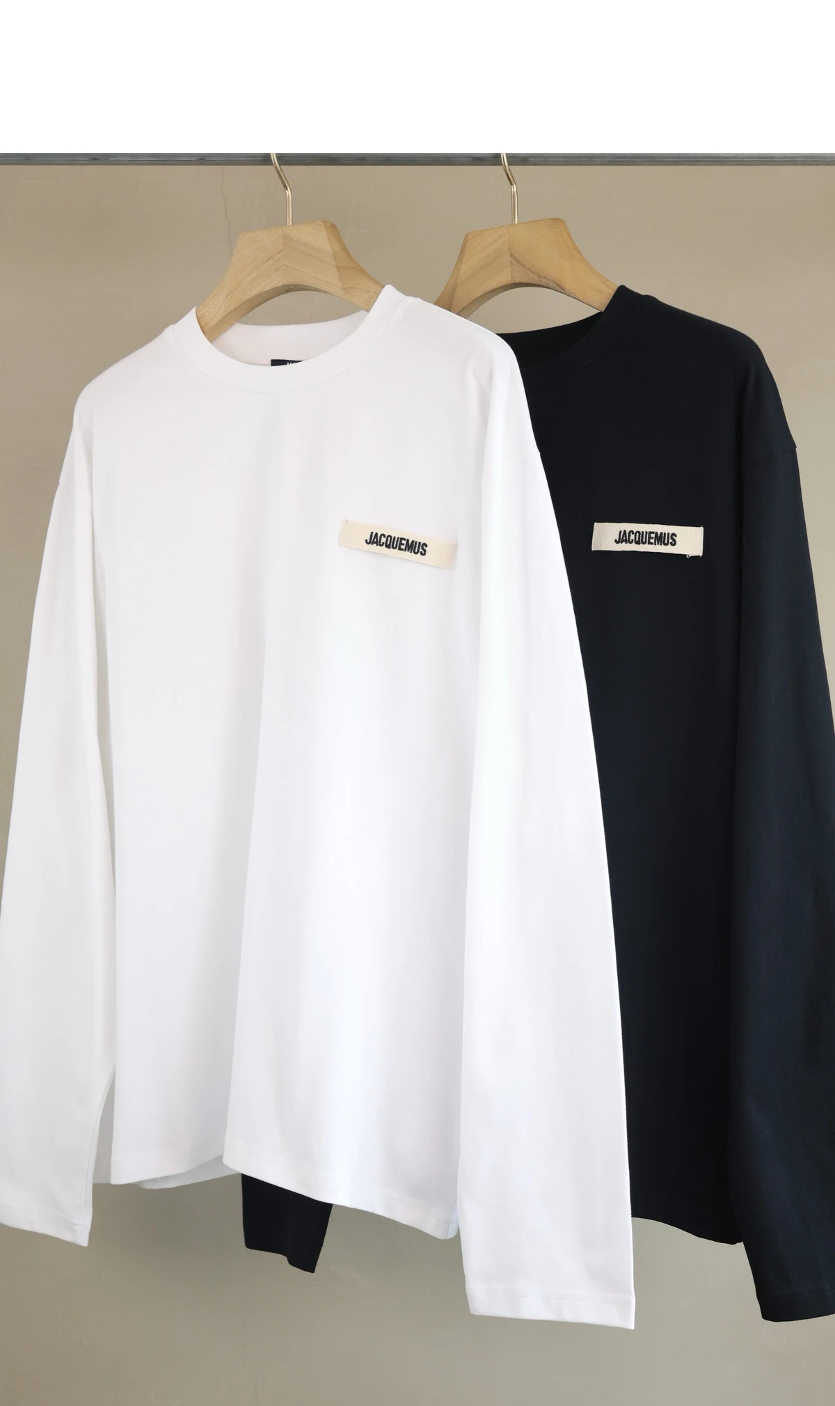 [JACQUEMUS] 자크뮈스 그로그랭 로고 롱 슬리브 티셔츠