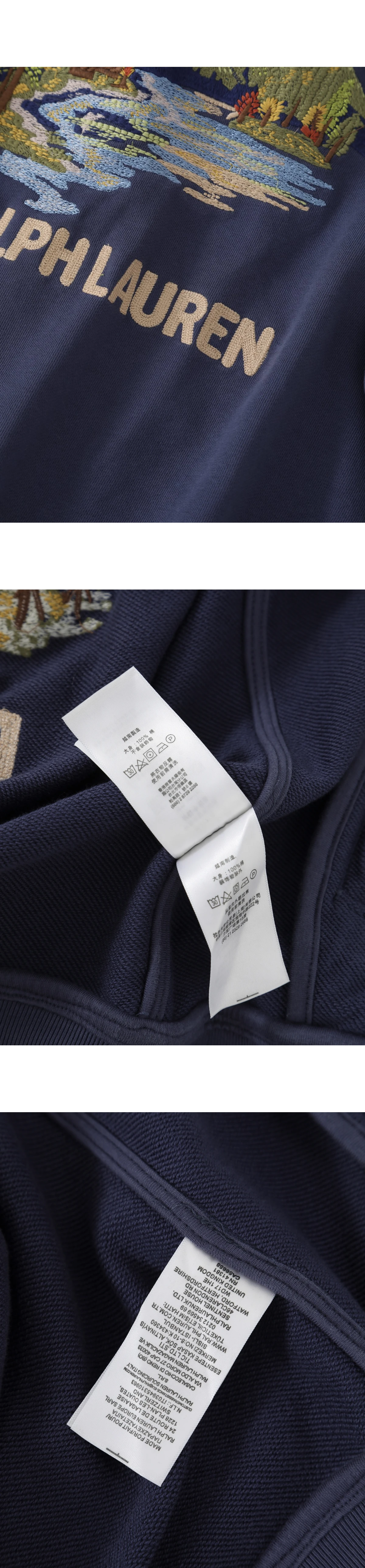 [Ralph Lauren] 폴로 랄프로렌 임브로이더 루프백 플리스 재킷 네이비