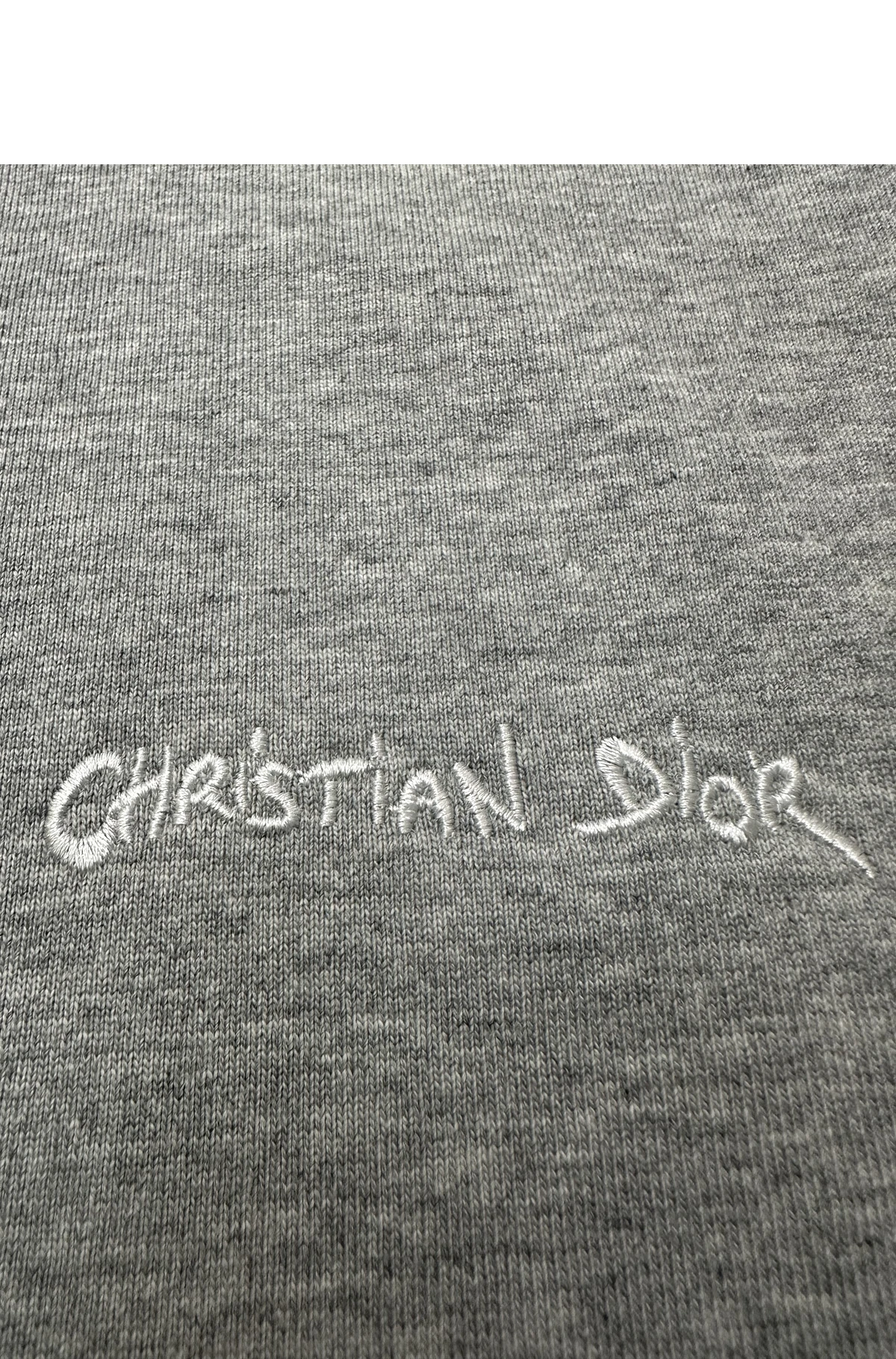 [DIOR] 디올 코튼 저지 크리스찬 디올 태그 티셔츠 릴렉스드 핏 그레이