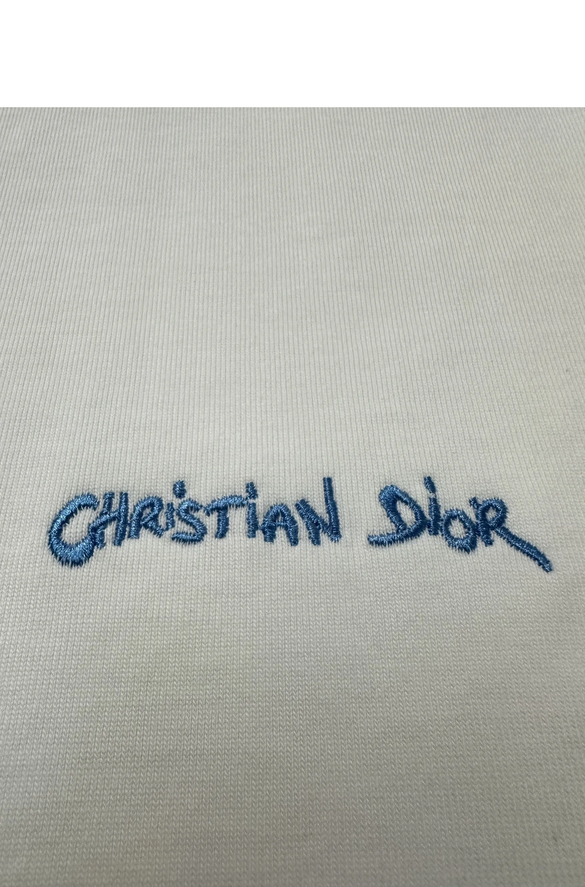 [DIOR] 디올 코튼 저지 크리스찬 디올 태그 티셔츠 릴렉스드 핏 화이트